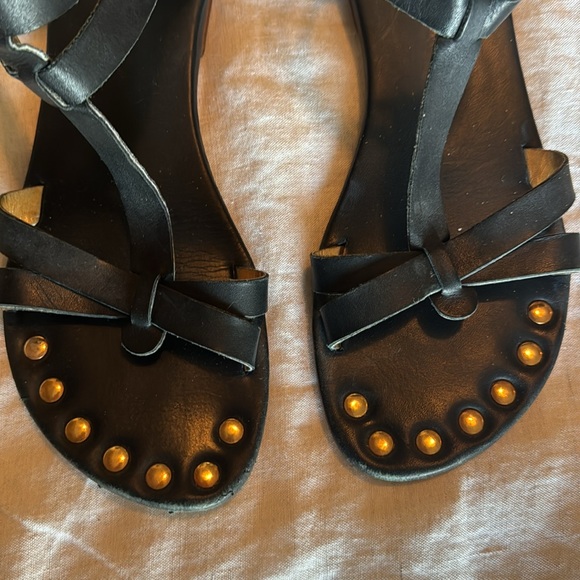 Matt Bernson black leather studded gladiator sandal - Picture 3 of 4